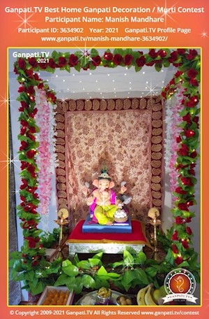 Manish Mandhare Home Ganpati Picture