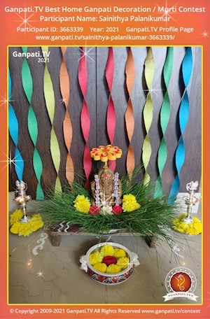 Sainithya Palanikumar Home Ganpati Picture