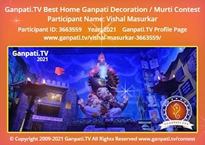 Vishal Masurkar Home Ganpati Picture