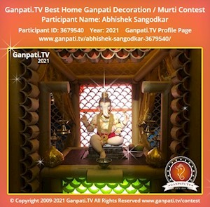 Abhishek Sangodkar Home Ganpati Picture