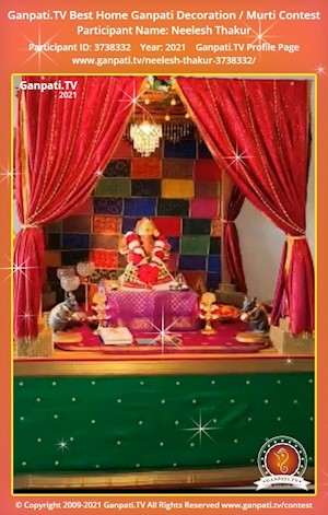 Neelesh Thakur Home Ganpati Picture