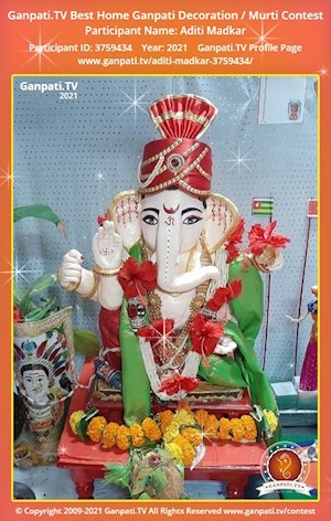 Aditi Madkar Home Ganpati Picture
