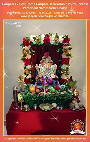 Kartik Gholap Home Ganpati Picture