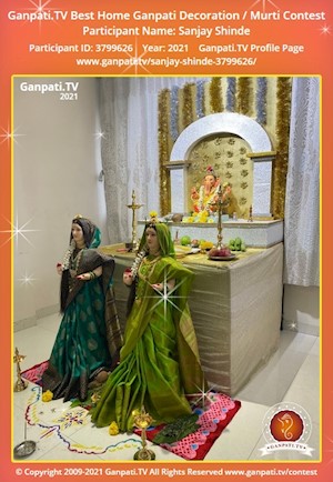 Sanjay Shinde Home Ganpati Picture