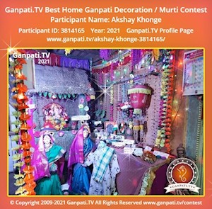 Akshay Khonge Home Ganpati Picture