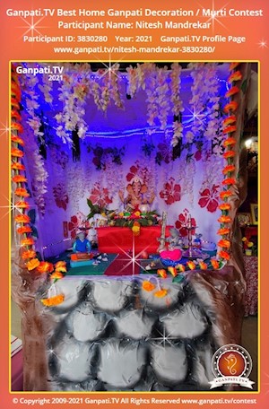 Nitesh Mandrekar Home Ganpati Picture