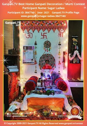 Sagar Ladwa Home Ganpati Picture