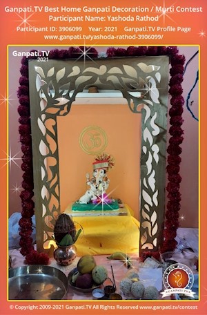 Yashoda Rathod Home Ganpati Picture