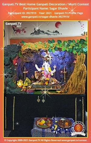 Sagar Dhavle Home Ganpati Picture