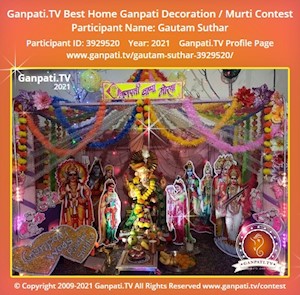 Gautam Suthar Home Ganpati Picture