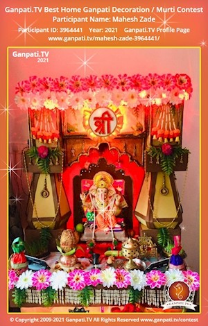 Mahesh Zade Home Ganpati Picture
