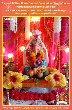 Nikita Kamangol Home Ganpati Picture