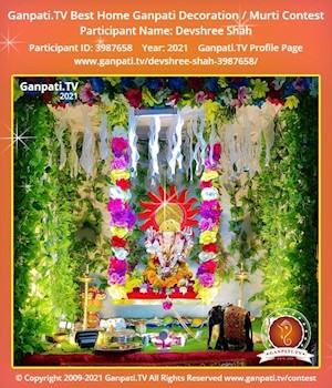 Devshree Shah Home Ganpati Picture