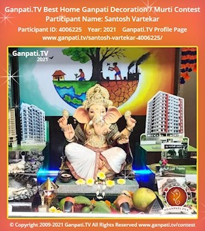 Santosh Vartekar Home Ganpati Picture