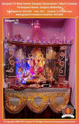 Sanjana Mailarkar Home Ganpati Picture