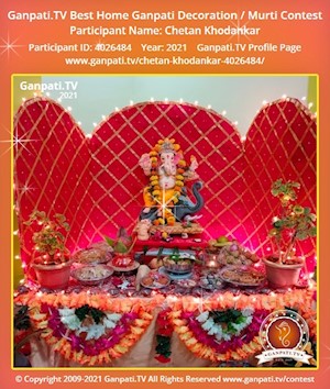 Chetan Khodankar Home Ganpati Picture