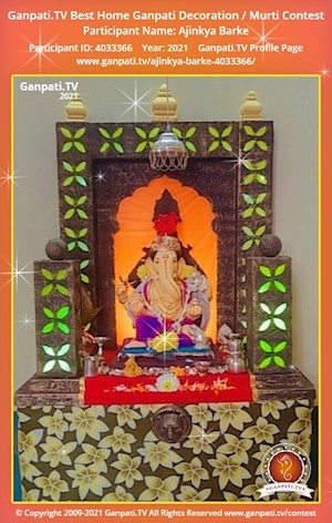 Ajinkya Barke Home Ganpati Picture