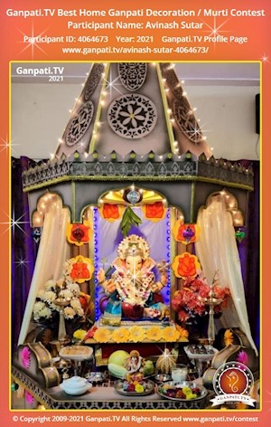 Avinash Sutar Home Ganpati Picture