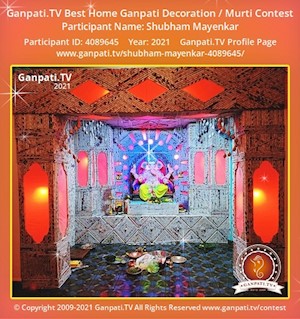 Shubham Mayenkar Home Ganpati Picture