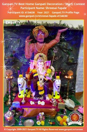 Shreesai Fapale Home Ganpati Picture
