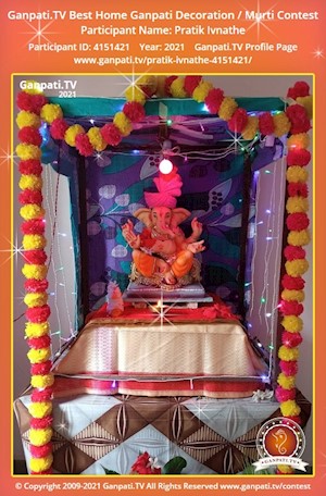 Pratik Ivnathe Home Ganpati Picture