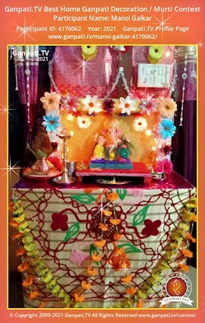 Mansi Gaikar Home Ganpati Picture