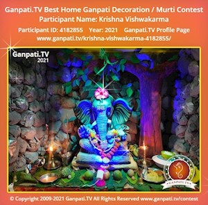 Krishna Vishwakarma Home Ganpati Picture