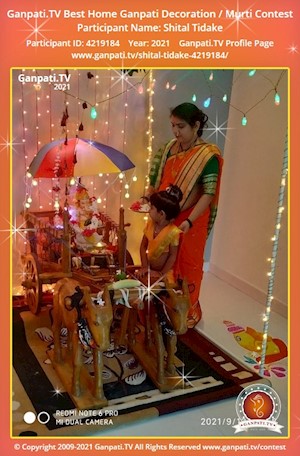 Shital Tidake Home Ganpati Picture