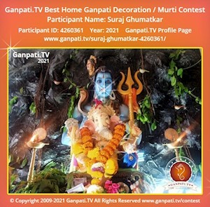 Suraj Ghumatkar Home Ganpati Picture