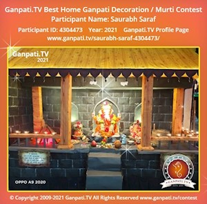 Saurabh Saraf Home Ganpati Picture