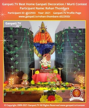 Rohan Thombare Home Ganpati Picture