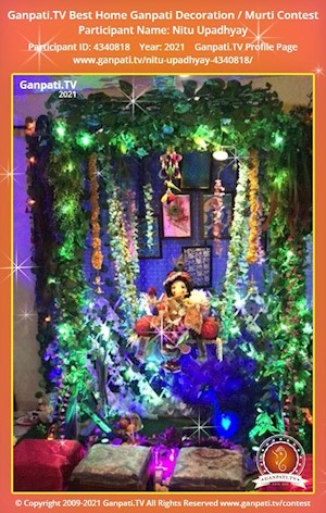 Nitu Upadhyay Home Ganpati Picture