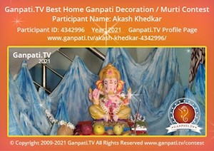 Akash Khedkar Home Ganpati Picture