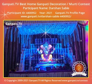 Darshan Sable Home Ganpati Picture