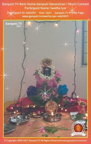 Swetha Iyer Home Ganpati Picture