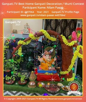 Nilam Pawar Home Ganpati Picture