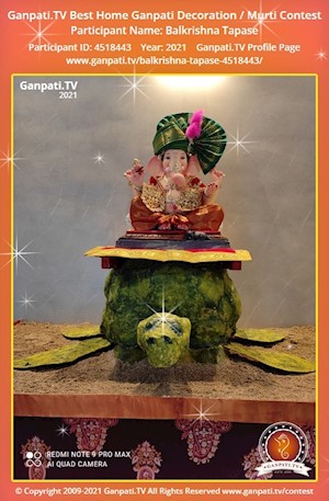 Balkrishna Tapase Home Ganpati Picture