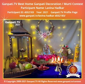 Lavina Hadkar Home Ganpati Picture