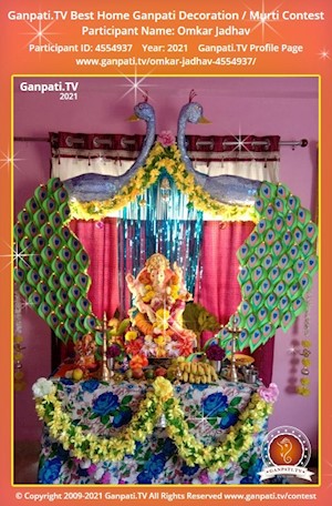 Omkar Jadhav Home Ganpati Picture