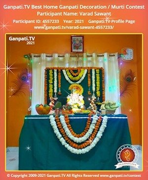 Varad Sawant Home Ganpati Picture