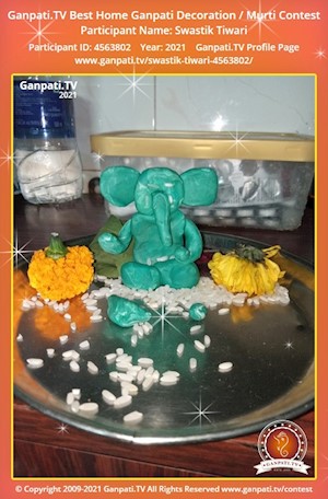 Swastik Tiwari Home Ganpati Picture