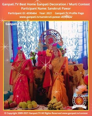 Sanskruti Pawar Home Ganpati Picture