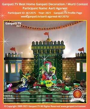 Aarti Agarwal Home Ganpati Picture