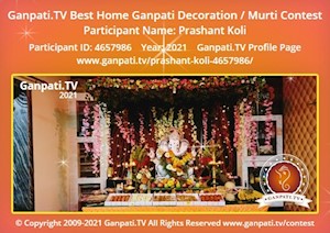 Prashant Koli Home Ganpati Picture