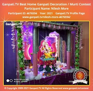 Nilesh More Home Ganpati Picture