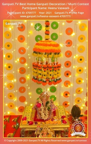 Heena Vaswani Home Ganpati Picture