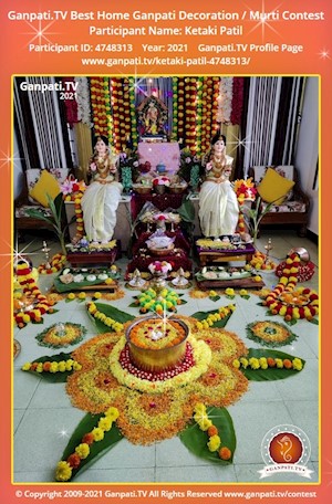 Ketaki Patil Home Ganpati Picture