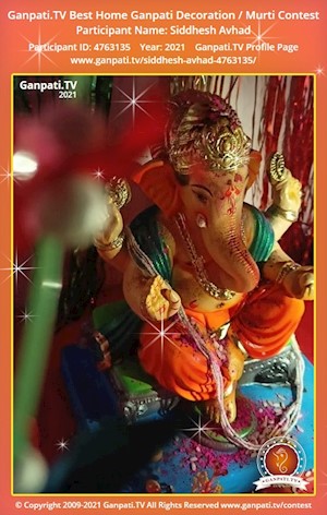 Siddhesh Avhad Home Ganpati Picture