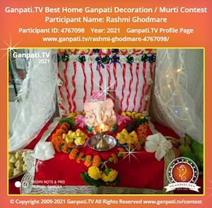 Rashmi Ghodmare Home Ganpati Picture