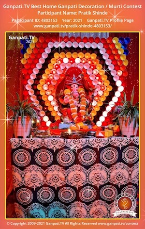 Pratik Shinde Home Ganpati Picture